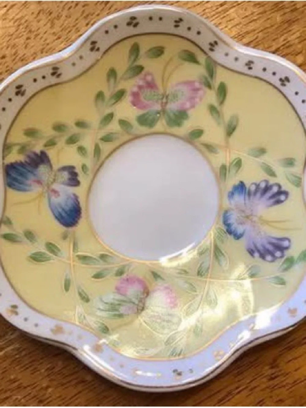 Vintage Tea Set Butterfly Cups and Saucers ~ Complete Set ~ Victorian Garden